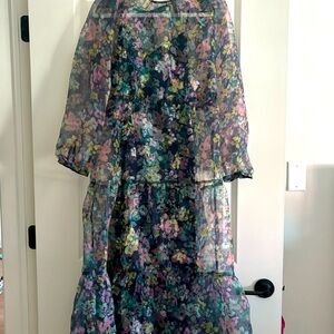 Halogen x Atlantic Pacific Floral Dress